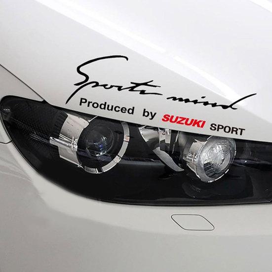 Sports Mind Letters Car Hood Bonnet Headlight Decals Sticker Decor for Suzuki