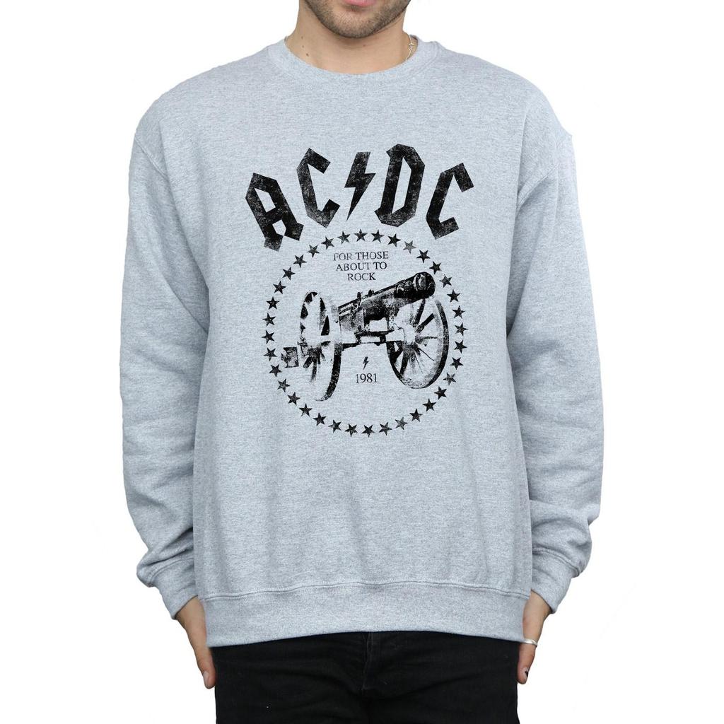 AC/DC Mens We Salute You Cannon Sweatshirt
