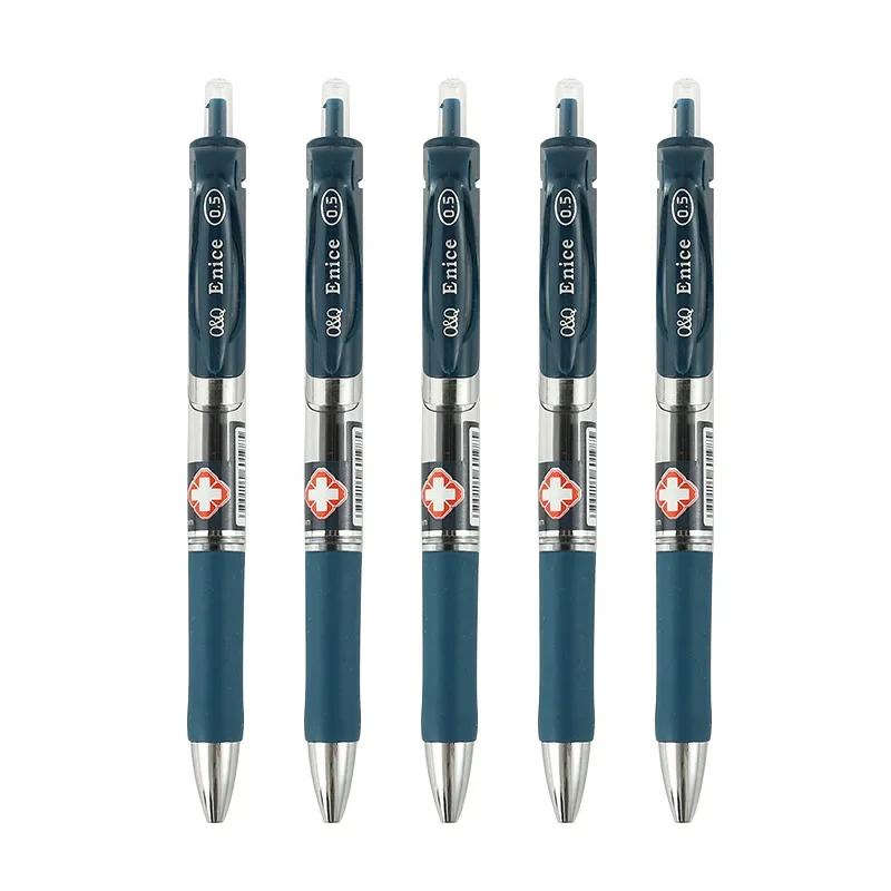 Специальные гелевые ручки для доктора, медсестры, выдвижная гелевая ручка с нажимным механизмом, 0,5 мм, синие чернила, больничные принадлежности для клиник