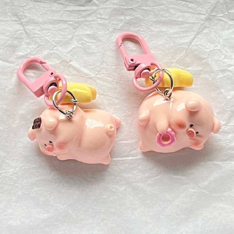 Fashionable Piggy Pendant Keyrings Accessory Cute Animal Bag Decoration for Girl