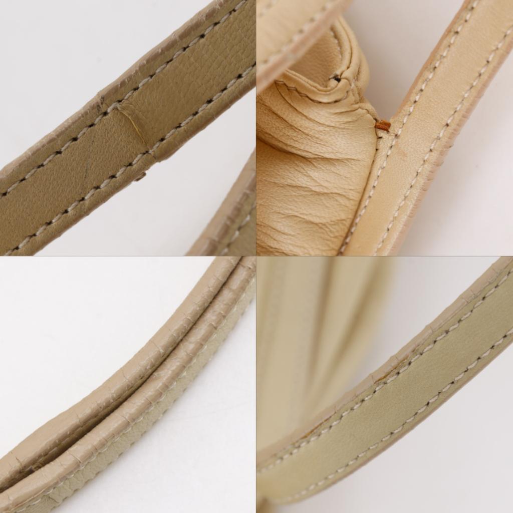 LOEWE Shoulder Bag beige Calfskin Women Used
