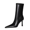 Simple Thin Heel Super High Heel Banquet Short Women's Boots Pointed Tip Pedicure Thin High Heel Short Boots DS-325-12