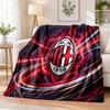 AC Milan Printed Flannel Blanket Warm Comfort Bed Throw For Indoor Home Decoration
