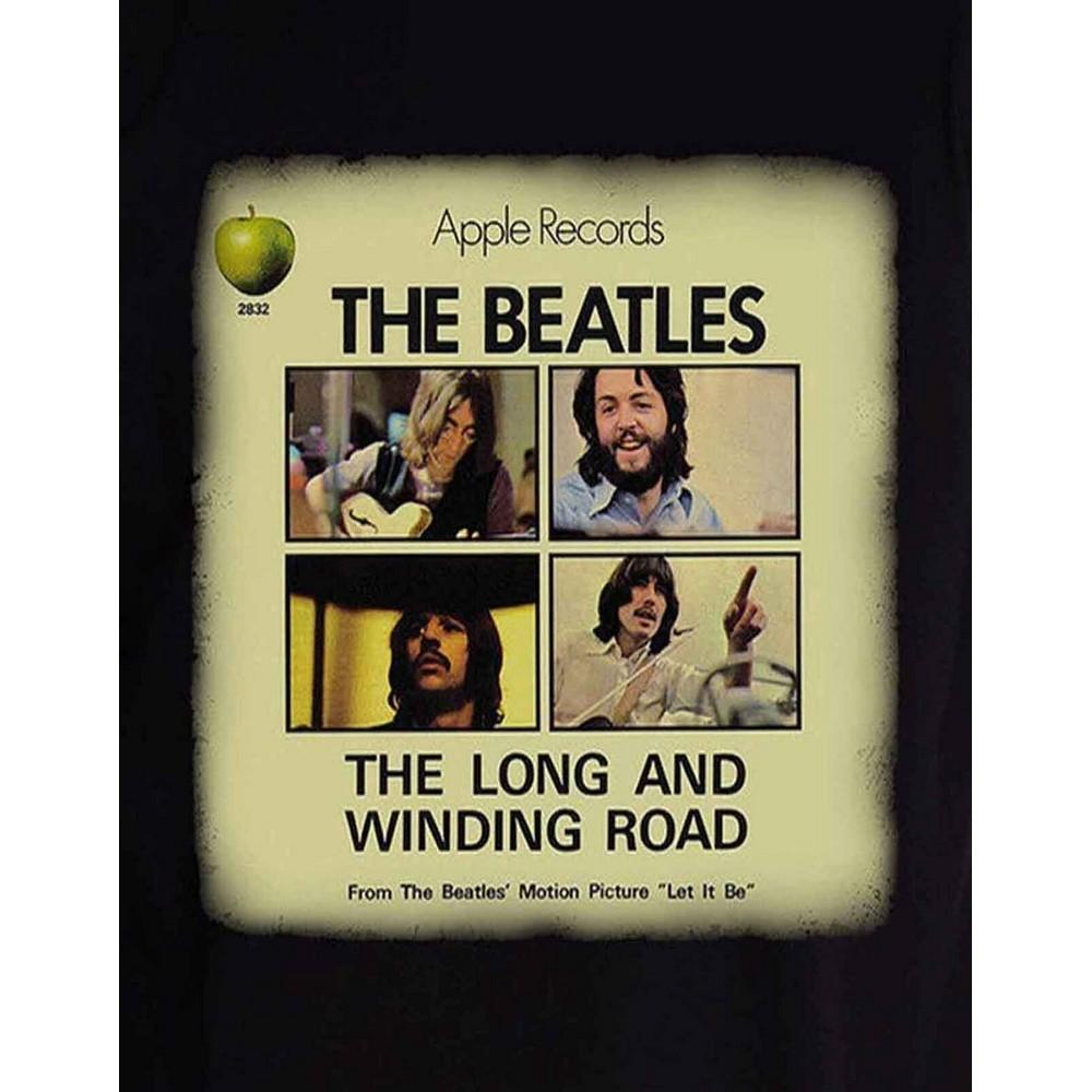 The Beatles Длинная футболка с принтом на спине «Извилистая дорога» унисекс для взрослых