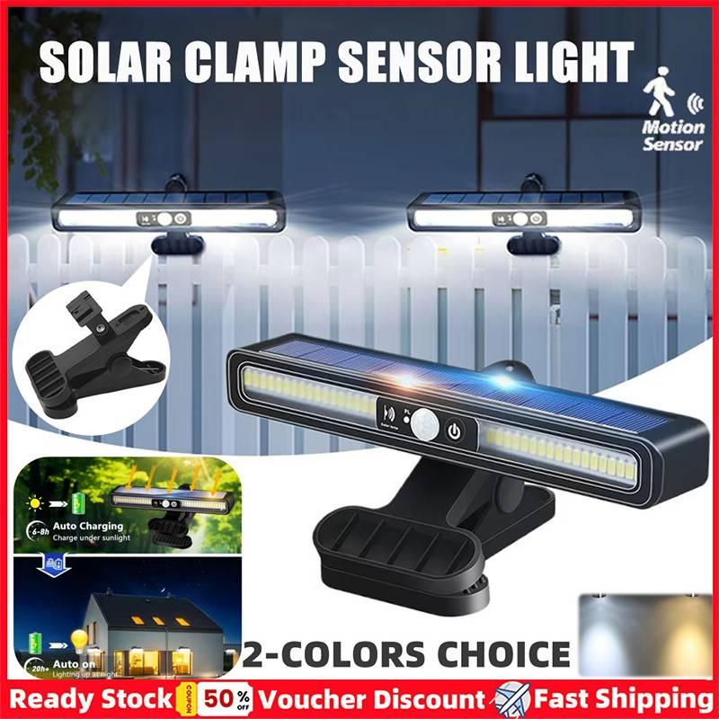 New Outdoor Solar Clip On Light With Motion Sensor IP65 Waterproof Fence Lights With 36 LEDs Portable Solar Powered Security