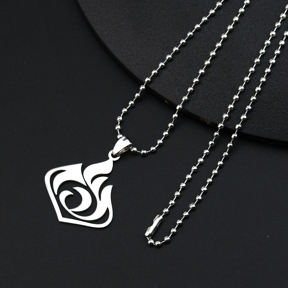 Genshin Impact кулон ожерелье подростковое милое аниме мультфильм призрак ожерелье из нержавеющей стали для мужчин женщин ювелирные аксессуары подарок