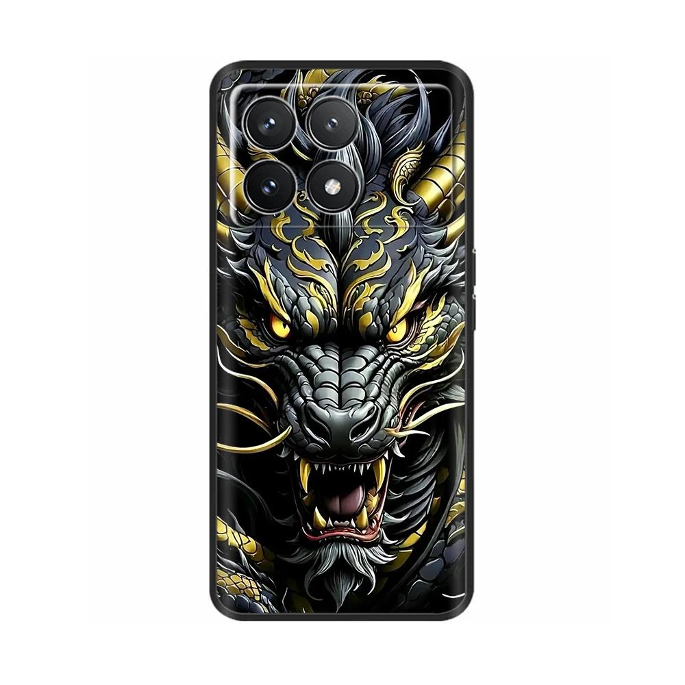 Для Xiaomi Poco F6 Pro Чехол Крышка Для Xiaomi Poco F6 Pro 5G Чехол для телефона Крутой Милый Мягкий Гладкий Жидкий Силикон Fundas Ракушки
