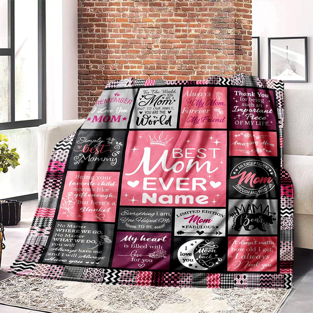 Home Customize Your Name Blankets Comfortable Soft Lightweight Allseason Multipurpose Blanket For Picnics Sofas Offices Beds Living Rooms Perfect Gift