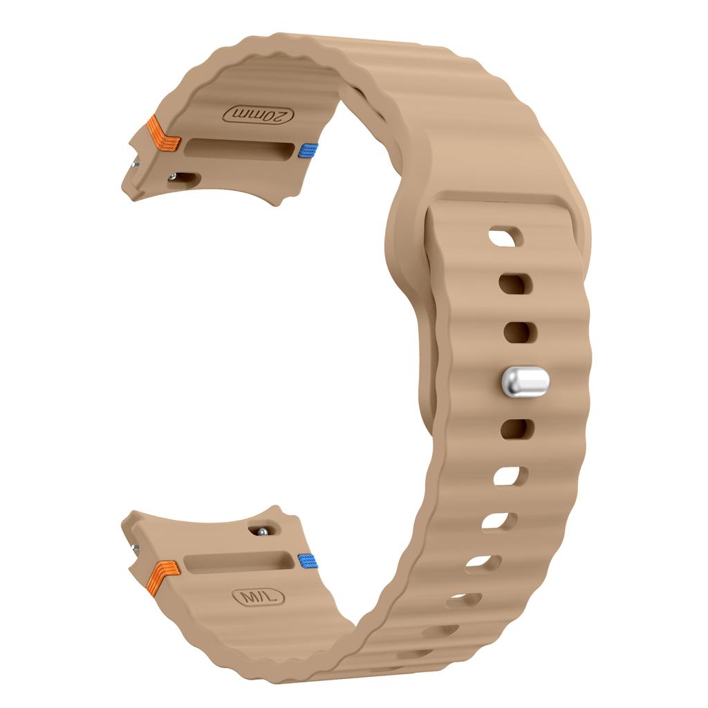 Watch Band For Samsung Galaxy Watch7 40mm 44mm/Watch6 40mm 44mm Wave Silicone Wrist Strap