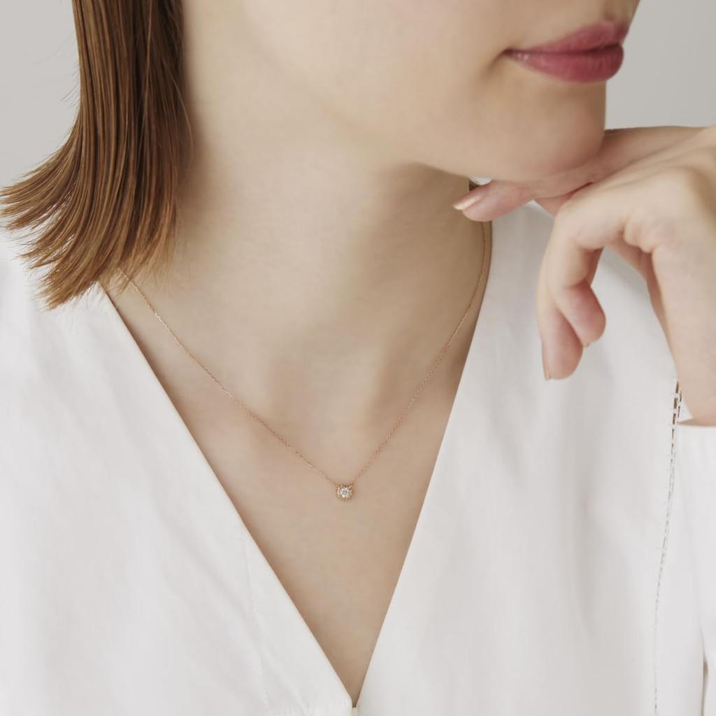 Yondo K10 Pink Gold Necklace 152346123104 [Canal Sea]