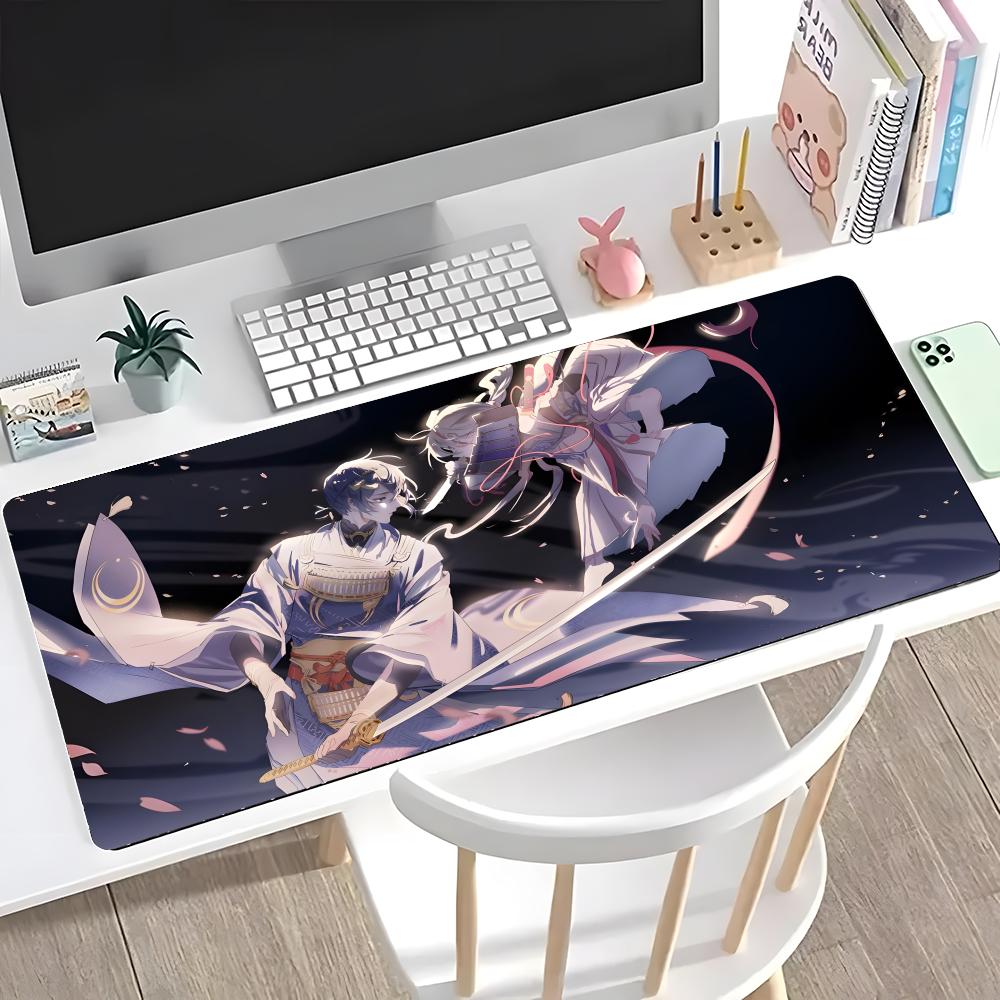 Аниме T-touken R-ranbu Коврик для мыши Mouse Pad Большой Игровой С заблокированным краем Утолщенный Настольный коврик для компьютерной клавиатуры