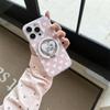Магнитный чехол-подставка с рисунком Сердце Кролик Кошка для iPhone 17/16 Pro Max/15/14