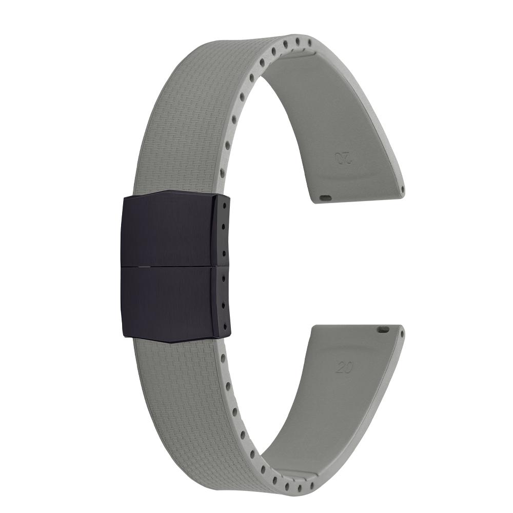 20 мм каучуковые ремешки Delugs CTS Fkm для часов с застежкой-бабочкой 4 цветов Уникальная текстура Быстросъемный ремешок для часов для брендовых часов