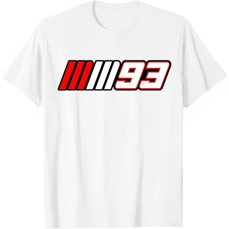 2026 New Summer Motorcycle Race Car No 93 Printed Graphic TShirt Fashion Leisure Sports Large Size Breathable TShirt S4xl
