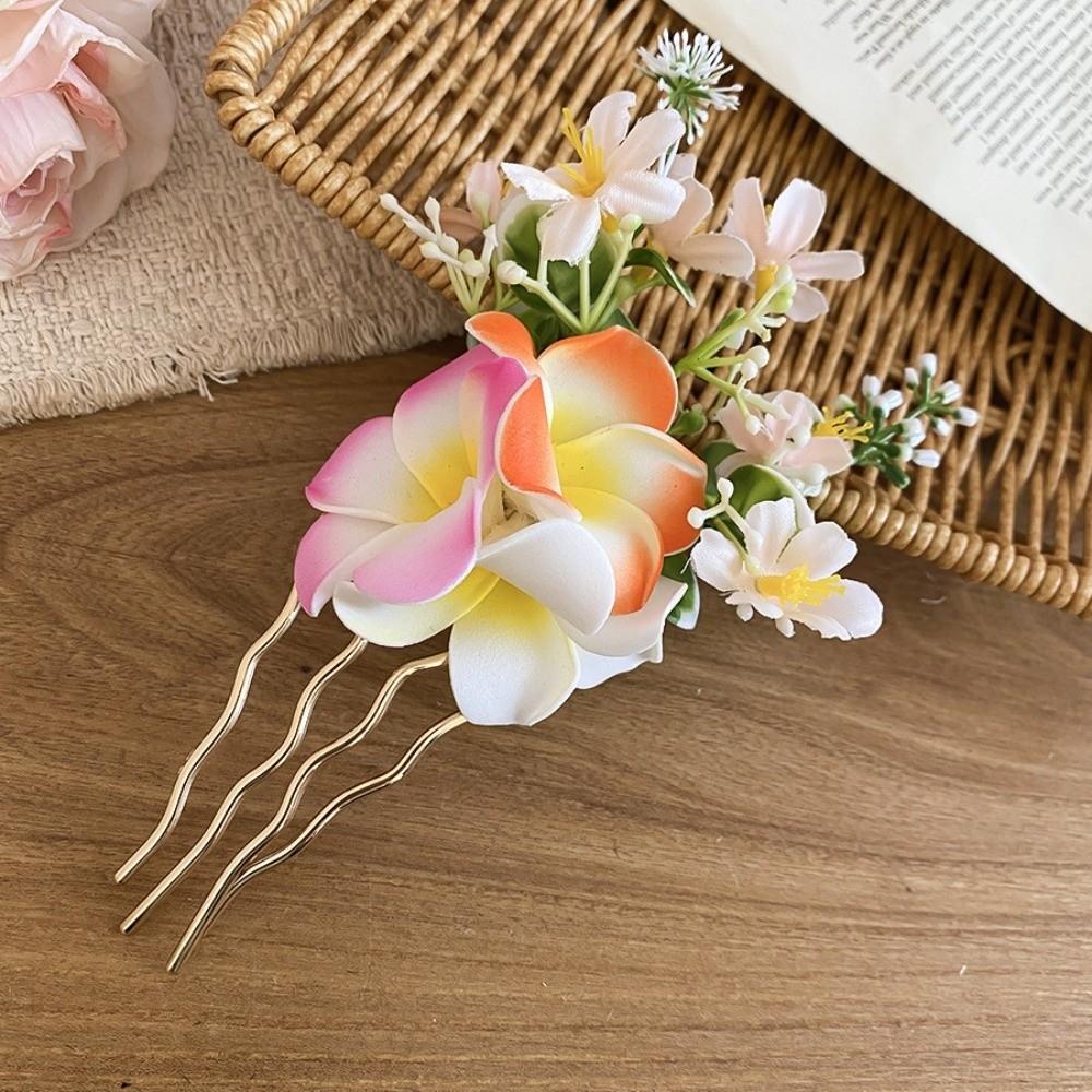 Vintage Water-Sprinkling Festival Hair Clip Fresh Floral Headwear Side Bangs