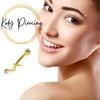 KODY PIERCING 14K Solid Gold Piercing Lightning For Eyebrow with Arch Bar and Cubic Zirconia - Quality Piercing