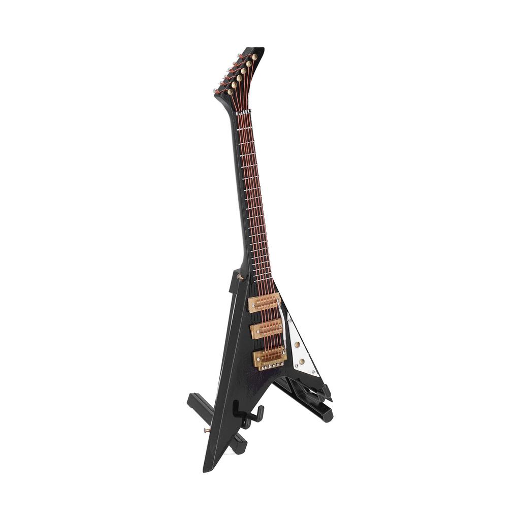 Mini Guitar Large Tall Black V Guitar Mini Musical Instrument Model Decoration Ornaments