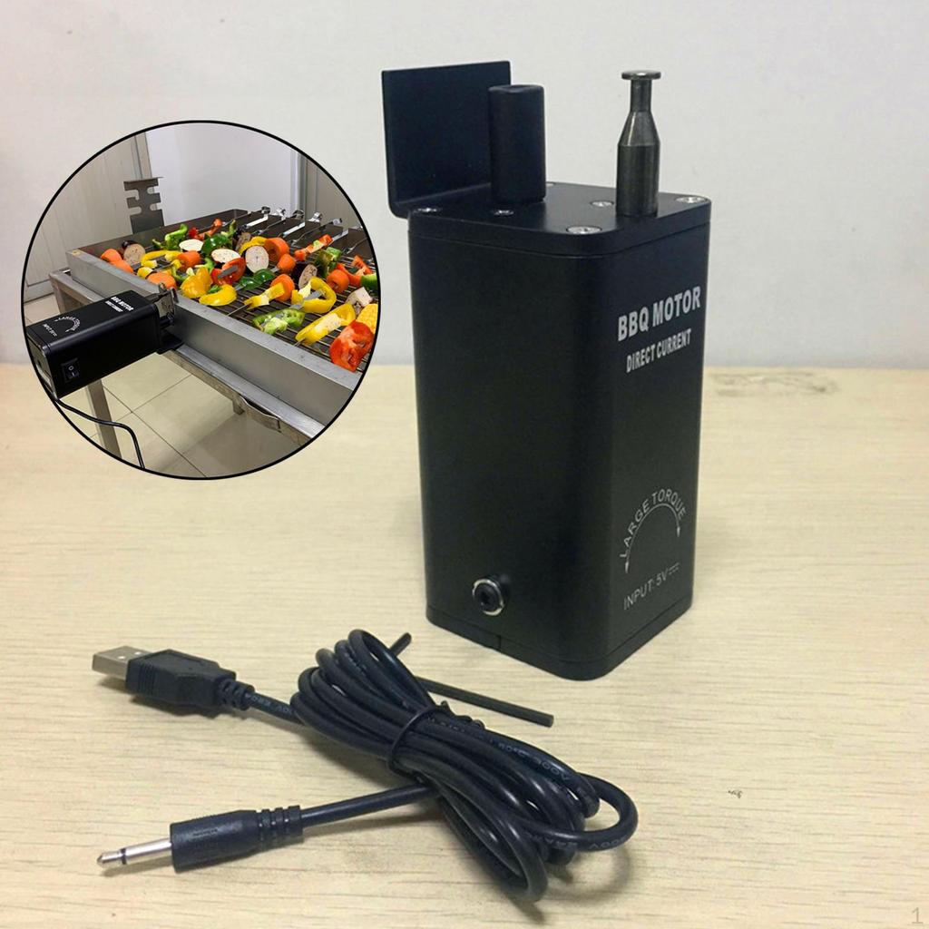 Мотор для барбекю, 8 об/мин, 3 Вт, инструмент для жарки гриля с USB-кабелем, принадлежности для гриля