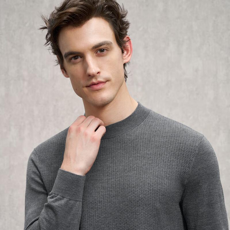EMZ Erdos Men's Wool & Cashmere Blend Round Neck Sweater