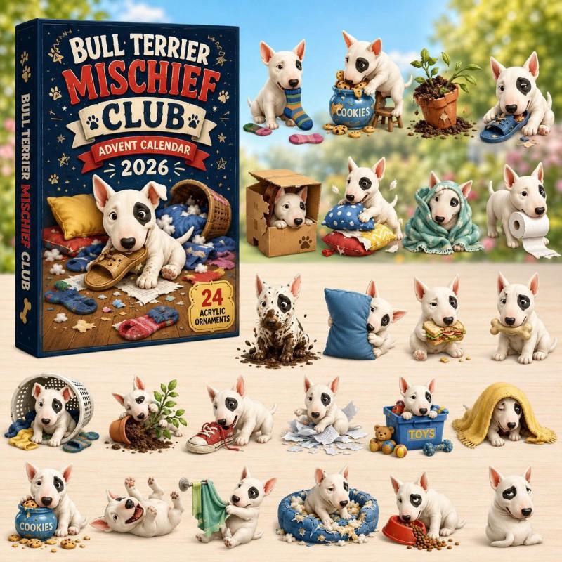 2026 Dog-Themed Christmas Advent Calendar Acrylic Blind Box Gift Kids Adults Decorative Hanging Ornament