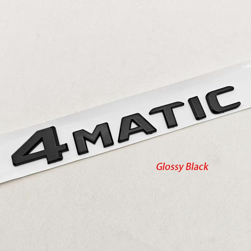 BRI4 For Mercedes Benz 4MATIC Fender Side Badge Rear Trunk Emblem Decals ABS Car Styling Logo 4 MATIC Auto Sticker Accessories