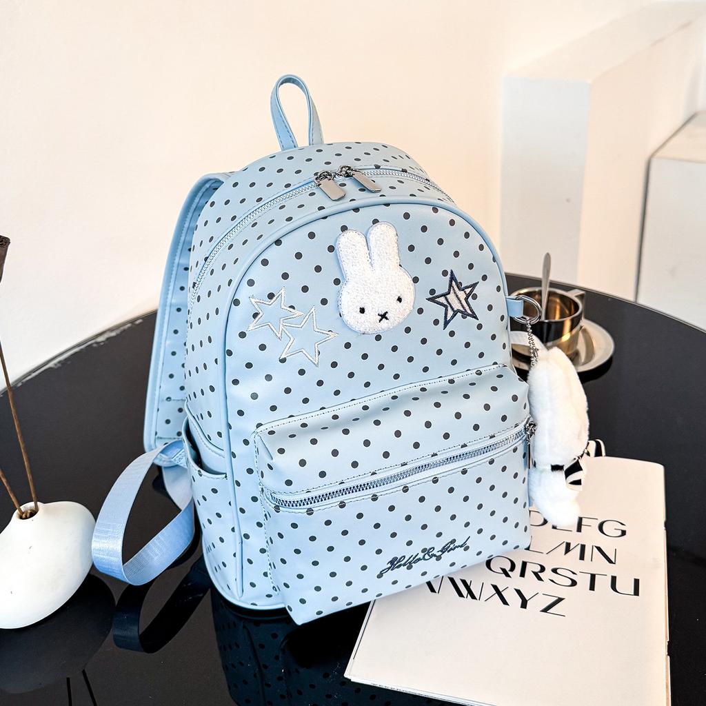 Schoolbag Japanese cartoon cute Korean version bag polka dot contrasting backpack student large capacity out girl heart small backpack