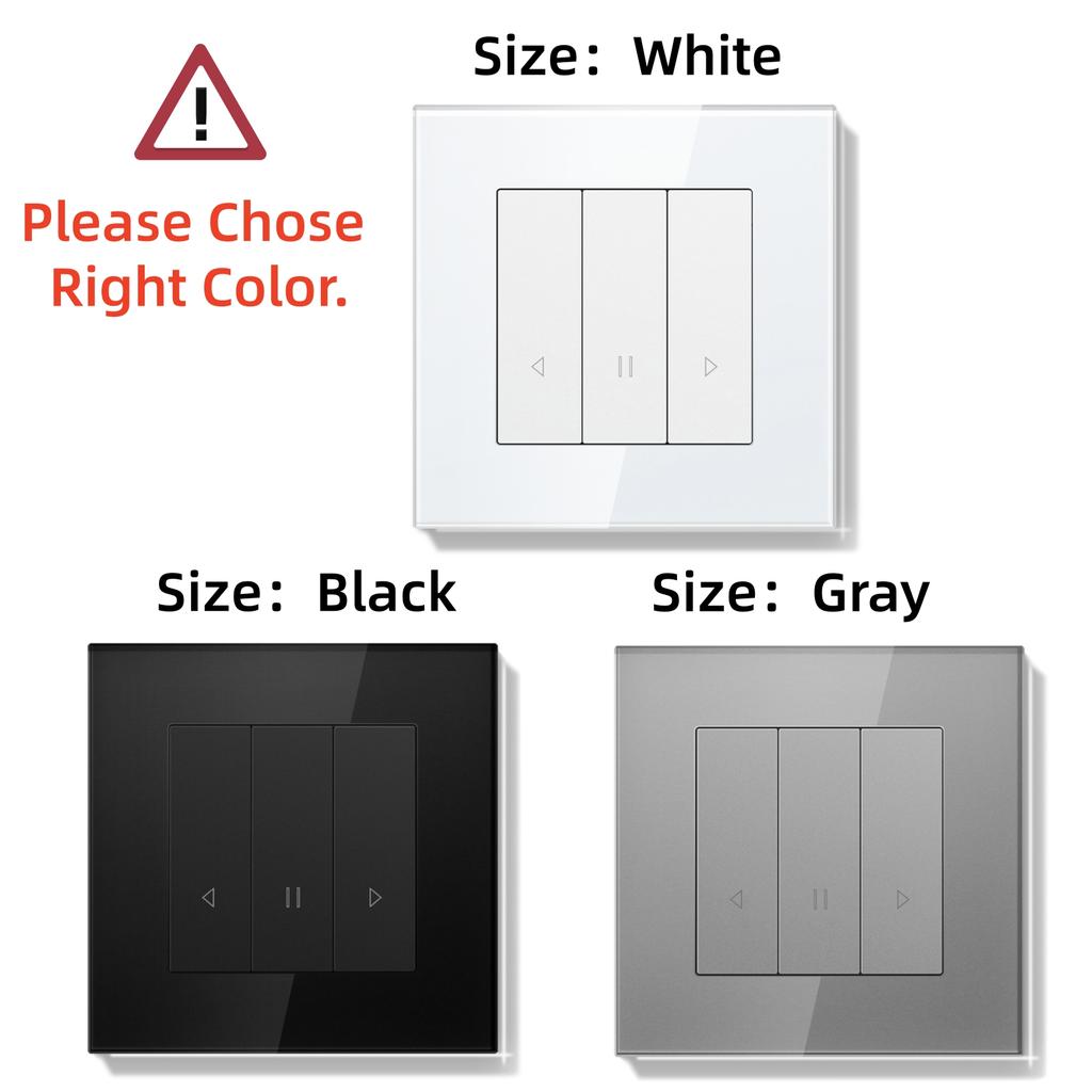 BSEED Серия Wi-Fi выключателей для штор/света/рольставней Умные нажимные выключатели Жалюзи Желтая подсветка Стеклянная/пластиковая рамка Переключатель приложения Tuya