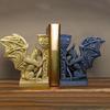 Готические подставки для книг в виде дракона, средневековые 3D-печатные подставки для книг в виде статуи дракона для домашнего офиса, книжных полок, декора гостиной