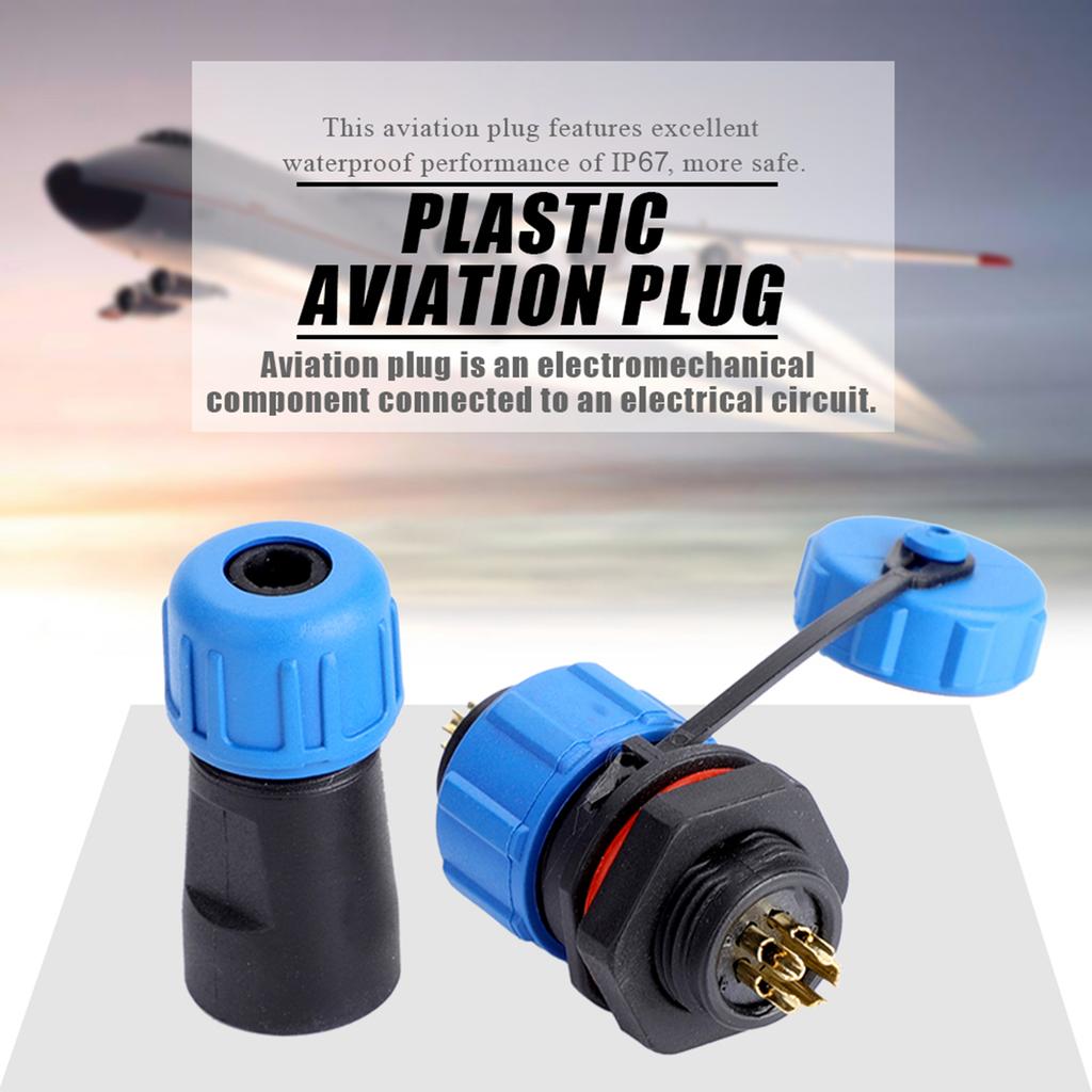 IP68 SP13 2Pin 3Pin 4Pin 5Pin 6Pin 7Pin 9Pin Waterproof Plastic Plug Socket Connector