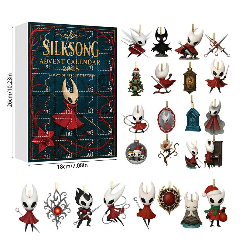 2025 Hollow Knight 2D Модели Рождественский Адвент-Календарь Мультяшная Фигурка Действия Коллекция Украшение Подарки Сюрприз Игрушка-Слепой Бокс