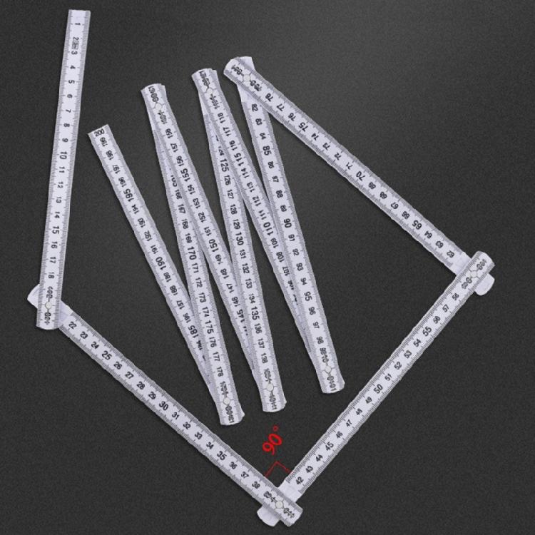 2 легкие складные пластиковые линейки длиной 2 метра, учебное пособие для профессиональных и личных измерений.