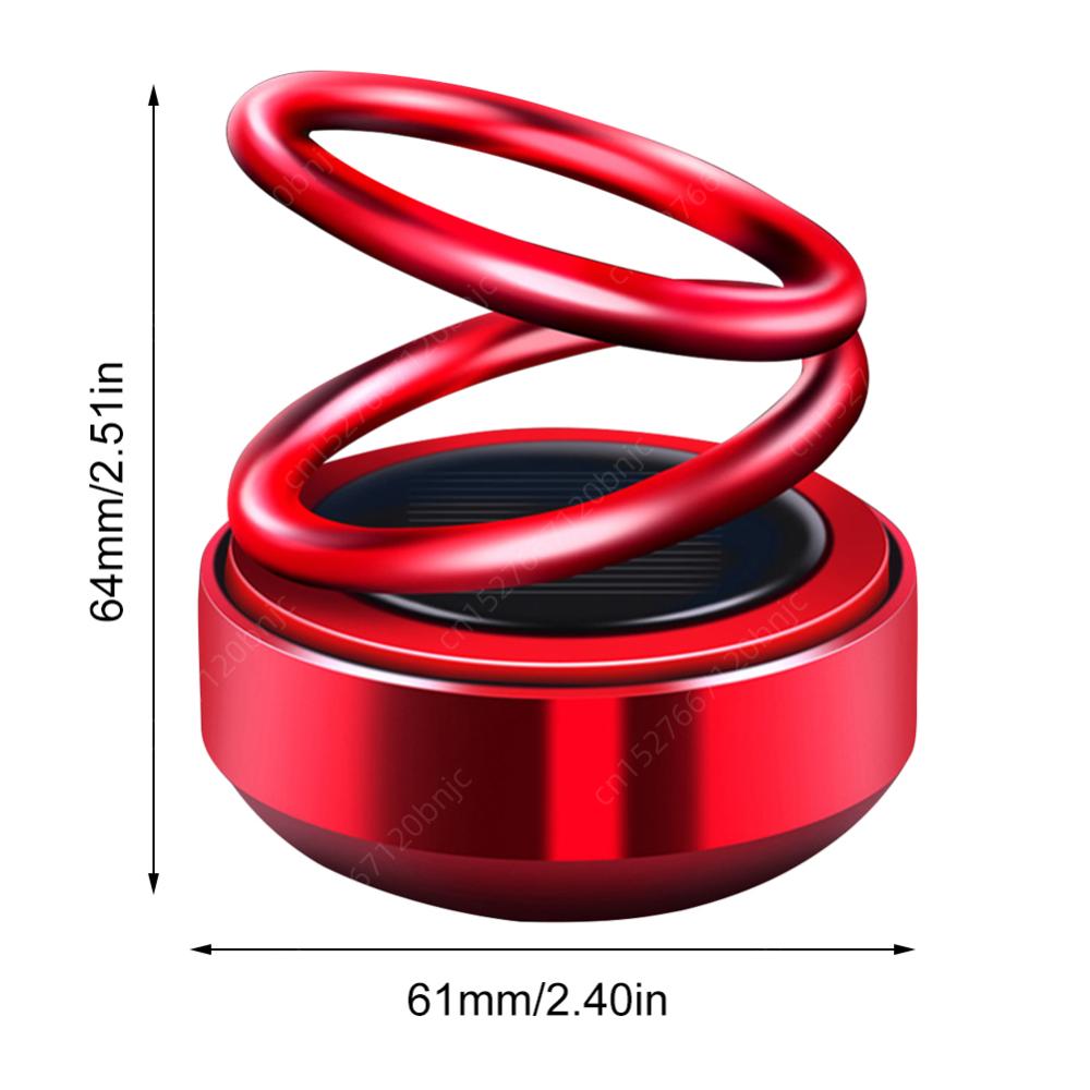 Автомобильные освежители воздуха на солнечной энергии, кинетический молекулярный нагреватель, вращающийся воздухоочиститель с двойным кольцом, парфюм, украшения для автомобиля