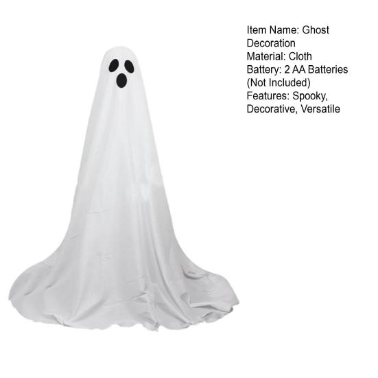 Украшение призрака Хэллоуина Светящийся двор Переднее крыльцо Стоящий декор призрака со светом ужасов Жуткий декор Хэллоуина для домашнего двора