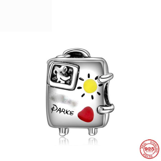 925 серебряных модных очаровательных бусин для оригинального браслета DIY ювелирных изделий