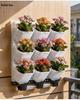 Large Multi-Layer Vertical Green Wall Planter with Hanging Flower Trough