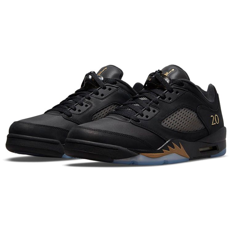 Кроссовки унисекс Air Jordan 5 Retro Low Wings Class 2020-21 Черный металлик-золотой DJ1094-001
