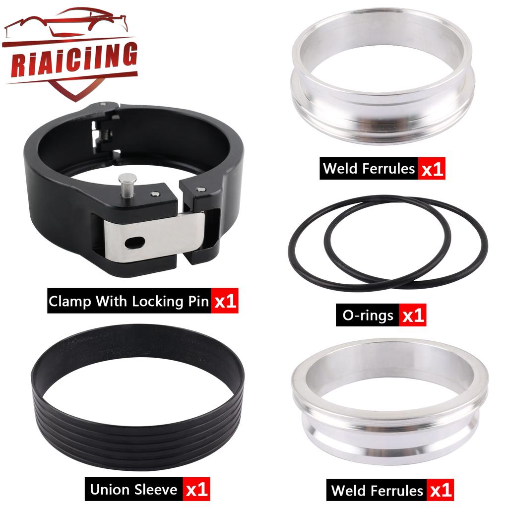 High quality New Design Black 2/2.5/3.0/3.5/4 Inch O.D. Tubing HD Pinless Clamp Assembly 32516 Aluminum