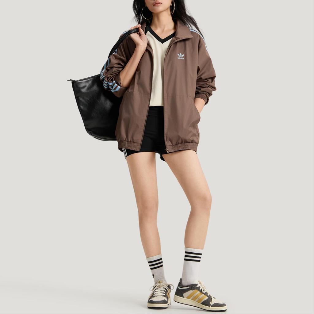 adidas Оригинальная унисекс ретро спортивная куртка коричневая KV8875