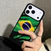 Чехол Case для iPhone 17 Air 16 Pro Max 15 Plus 11 13 Mini 14 12 Задняя крышка телефона Бразилия Бразильский футбол