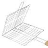 Grilling Basket Grill Mesh Cooking Tool Foldable BBQ Grill Mat Stainless Steel Barbecue Grilling Meat Fish Clip Holder