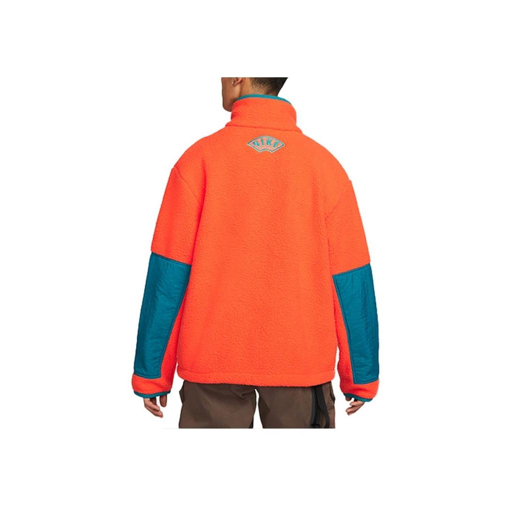 Nike CNY Лоскутная спортивная куртка свободного покроя с воротником-стойкой Мужские куртки кораллово-оранжевые DQ5061-817