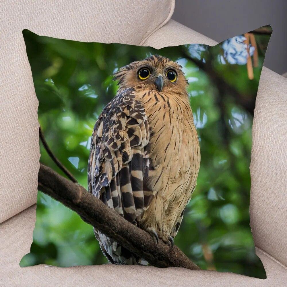 Наволочка с милыми животными, дикая сова, декоративная наволочка для дивана, домашняя детская комната