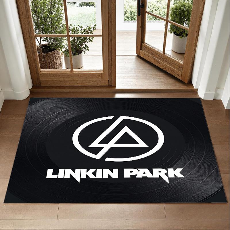 Linkin Park Design Crystal Velvet Rug Soft Decorative Mat for Bedroom Entrance