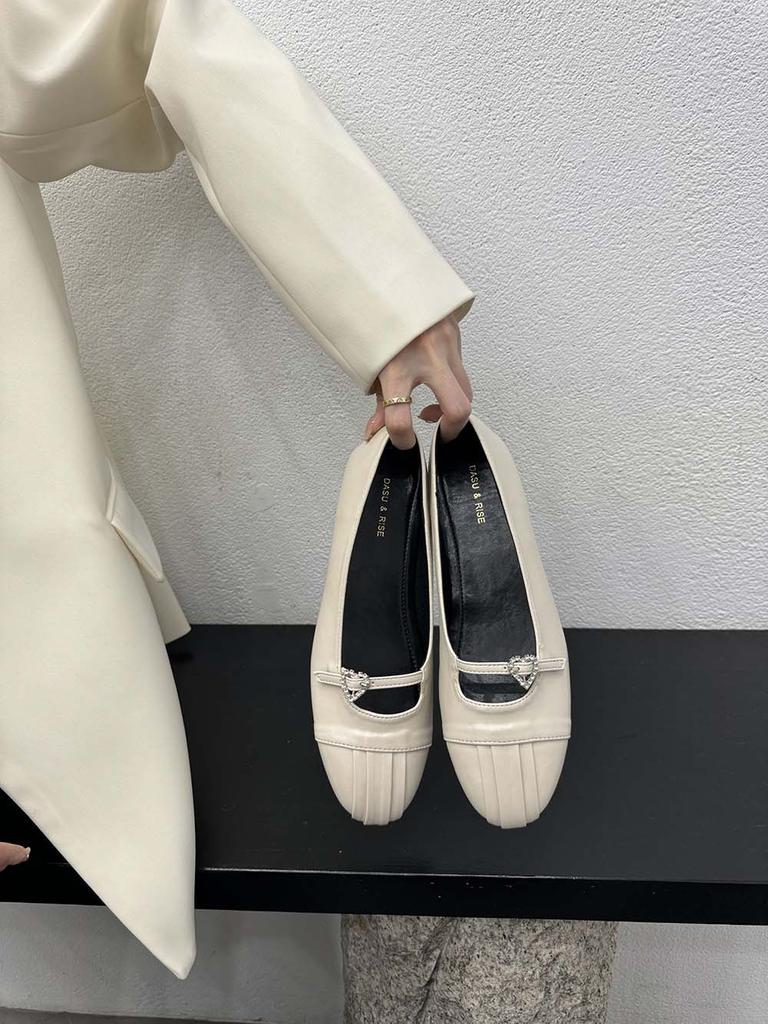 Модные женские лоферы с круглым носком, повседневные туфли-мюли, бежевые, коричневые, серебристые, черные 2024 г. Новые поступления, осенне-весенние туфли для балета