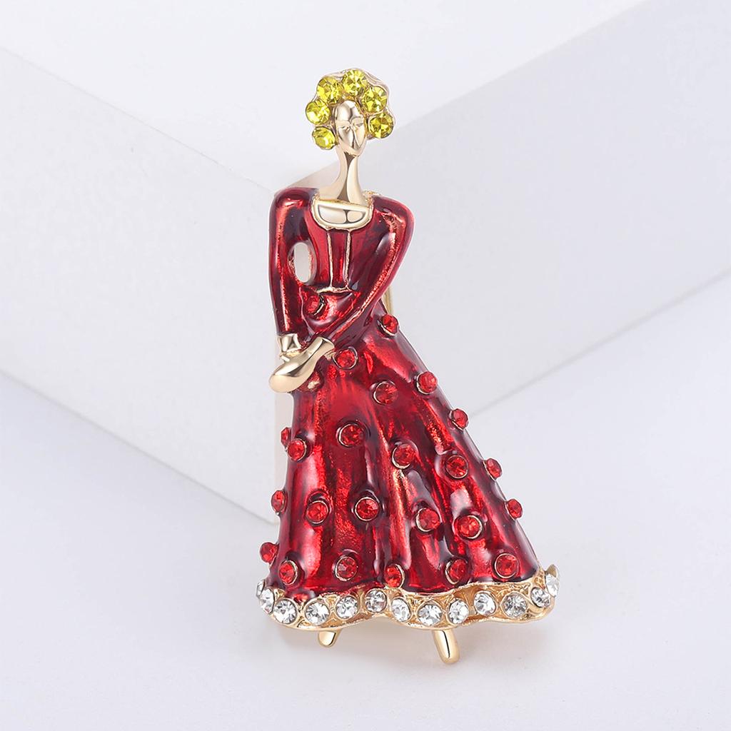 Брошь-корсаж с изображением девушки из мультфильма «Ветер», простые аксессуары для одежды «Темперамент»