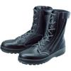 Safety Long JIS 3E [Simon] Shoes, Laces, Standard, Slip-resistant, Oil-resistant, Comfortable, Lightweight, Cushioned, Laces, Zipper, WS33C, Black,