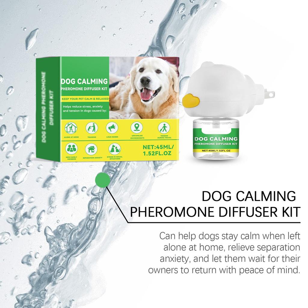 Набор успокаивающих диффузоров для собак и щенков, снятие тревоги разлуки и успокаивающие заглушки для домашних животных, антистресс для борьбы с тревогой, агрессией 45 мл