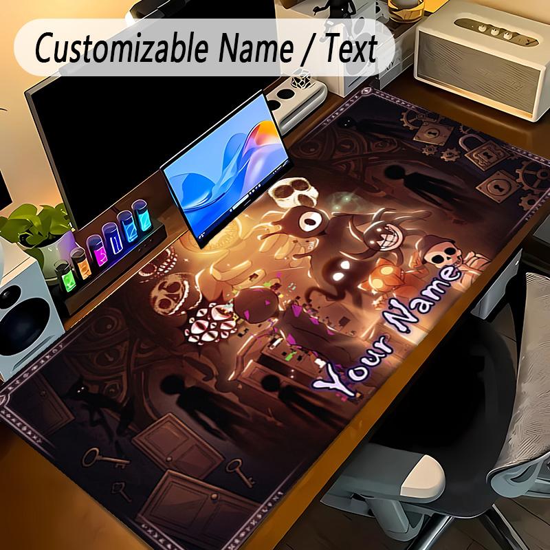 Large Mouse PadDoors Custom Name Text Personalized Desk Mat Non Slip Gaming Pad