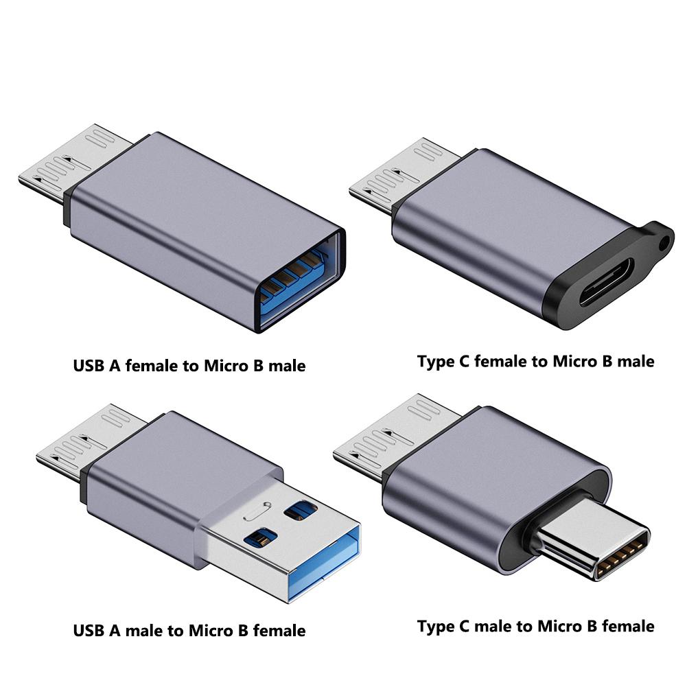 USB-A/Type-C на Micro B Адаптер для передачи данных 7,5 Вт Портативный Конвертер USB3.1 Gen2 10 Гбит/с для кабеля жесткого диска Мобильного телефона