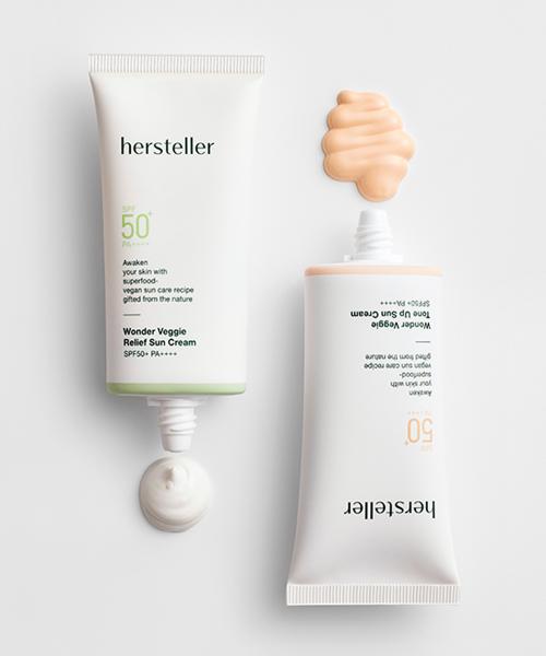 [Набор из 2 шт.] Солнцезащитный крем Wonder Veggie SPF50+ PA++++ 50 мл (Тон + Успокоение)